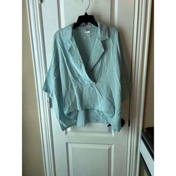 Anthropologie Tops - Light Blue Anthropologie Blouse Dolman Sleeve Oversized